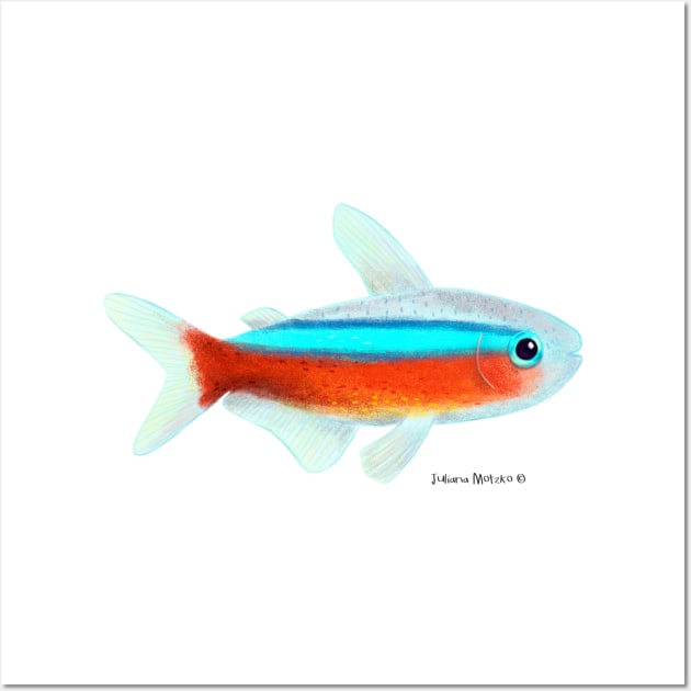 Cardinal Tetra Fish Wall Art by julianamotzko